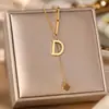 Venta caliente transfronteriza collar de acero de titanio de lujo ligero para todo el cuerpo, personalidad de mujer, moda, chapado en oro de 18 quilates, cadena de clavícula, joyería que no se decolora