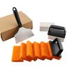Cepillo Limpiador para Barbacoa Transfronterizo Set de Espátulas de Acero Inoxidable para Barbacoa y Teppanyaki Espátula para Cocinar con Mango Cepillo Esponja