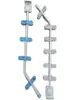 Cerca Electrónica Curva en L Soporte de Tubo Terminal Poste Medio Aleación de Aluminio Juego Completo de Accesorios para Malla Antirrobo de Pulso de Alto Voltaje