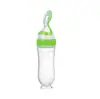 Mamadeira de Cereal de Arroz para Bebê Mamadeira de Treinamento de Silicone Colher de Apertar Mamadeira de Suplemento Alimentar para Crianças Colher de Cereal de Arroz Colher com Ponta Macia de Silicone