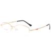 Nuevo Marco Ultraligero Medio Marco Titanio con Memoria Marco para Gafas Marco de Gafas para Mujer 21019 Espejo Plano Danyang Gafas al por Mayor
