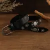 Calle de Uñas Metal Redondo Suave Accesorios Cinturón Tachonado Mujer Punk Estilo Remache Duradero Incrustado Moderno TPE