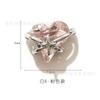 Nuevos accesorios para uñas de aleación de amor de celebridad en línea estrella Cristal corazón de melocotón torcido madre de la reina Accesorios para uñas Súper Brillantes