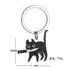 Chaveiro de Tag de Gato Faca Criativa Europeia e Americana Personalizado Moda Desenho Animado Aço Titânio Gotejamento de Óleo Faca Colar Pingente de Gato