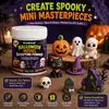 KineShineX Massa de Modelar Halloween para Crianças e Adultos, Materiais Criativos para Artesanato, Abóbora, Gato Preto, Fantasma