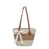 Bolsa de Ombro de Palha Feminina 2026 Nova Moda para o Trabalho Férias de Verão na Praia Tote Bag