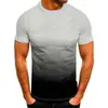 Camiseta Deportiva Casual para Hombre Amazon Moda de Verano Europea y Americana Cuello Redondo Camiseta de Manga Corta con Gradiente 3D Cuello Redondo Hombre