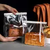 Bolsa Transparente para Pan Tostado Bolsa para Sándwich Bolsa para Bagel Europea Bolsa para Hornear Bolsa de Empaque Alambre Rizado Cierre Zip Bolsa al por Mayor