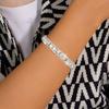 Pulsera Europea y Americana Transfronteriza Popular Brillante de Pedrería Brazalete Personalizado en Capas Brazalete de Tenis Regalo para Baile de Graduación de Niñas