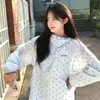 Roupa de proteção solar de bolinhas estilo doce, tecido respirável com toque fresco, top multifuncional de proteção solar, top fresco e casual estilo coreano