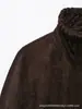 Comercio Exterior Transfronterizo Ropa de Mujer Otoño/Invierno Nueva Moda Europea y Americana Chaqueta Abrigo Efecto Textura Ante Retro 4344651