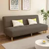 Sofá Bege para Apartamentos Pequenos, Quartos de Aluguel Econômicos, Quarto, Sofá-Cama Dobrável Sem Braços de Uso Duplo