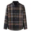 Camisa de Otoño e Invierno Talla Grande para Hombre Gordito Holgada Cuadros Casual de Negocios Talla Extra Grande Camisa Ropa de Negocios Manga Larga