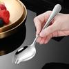 Aço inoxidável 304 garfo colher integrado criativo garfo para macarrão coreano salada garfo sopa e macarrão multiuso