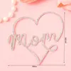 Decoração de Bolo Bonita para o Dia das Mães de 2025 Coroa Diamante Ornamento para Mãe Mãe Fada Cartão de Amor Plug-in