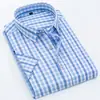 Camisa Xadrez Masculina Manga Curta Nova Outono 2024 Estilo Hong Kong Casual Camisa Masculina Primavera e Verão Camisa Social Manga Curta Masculina