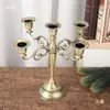 Candelabro Estilo Europeo Accesorios de Boda Cena a la Luz de Velas de Hotel Decoración del Hogar Candelabro de Club