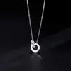 Collar Doble Aro de Zirconia para Hombre, Cadena para Clavícula con Diseño de Nicho, Joyería de Acero de Titanio de Lujo Ligero de Alta Gama, Colgante Versátil para Hombre