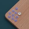 Liga eletroforese alta retenção de cor gota de óleo pequeno suporte de flor diy hanfu cheongsam grampo de cabelo pulseira contas corrente base acessórios