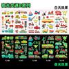 Pegatinas de Tatuaje Populares de Dibujos Animados para Niños en Stock, Patrón que Brilla en la Oscuridad, Impermeables y Ecológicas, Pegatinas Temporales para Actividades de Fiesta, Diseño de Dinosaurio