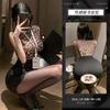 Lingerie Sexy para Mulheres Uniforme de Secretária Elástico Justo que Molda o Corpo Saia Curta Puro Desejo Conjunto de Duas Peças 100524