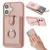 Para Apple 16 Funda de Tarjeta con Anillo Funda de Teléfono 16Pro Estuche para Tarjetas de Negocio 15 Funda Resistente a Caídas en stock