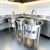 Lavadora de Arroz Tipo Água Pressurizada Restaurante Hotel Lavadora de Arroz Comercial Multifuncional Móvel Feijões Trigo Grãos Máquina de Limpeza