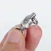 Anillo de ocho con rodamiento doble en relieve para objetos grandes, giratorio de acero inoxidable, accesorios de pesca en mar, pesca de arrastre súper fuerte