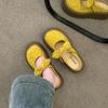 Pantuflas con lazo y suela gruesa para mujer, estilo francés Mary Jane, primavera y verano 2025
