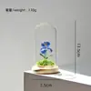 Presente de Dia das Mães: Flor íris de vidro Zibo em uma redoma de vidro, flor eterna, artesanato de flor de vidro feito à mão, atacado