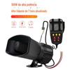 Fabricante Transfronteiriço Buzina de Carro Boca Quadrada 7 Tons 12V 100W Alto-falante Alarme de Sete Tons para Carro Atacado