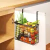 Estante de Almacenamiento para Gabinete de Cocina del Hogar Organizador Multifuncional para Colgar en la Puerta Estante de Almacenamiento para Sala de Estar Cesta de Almacenamiento para Film Transparente Estante para Frutas