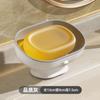 Jabonera con drenaje, sin perforaciones, ligera, de lujo, con ventosa, para el baño, para encimera, almacenamiento de baño