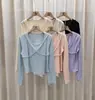 Estilo Deseo Puro Chic Camiseta Básica Adelgazante con Tirantes Cruzados Top Corto Sexy Diseño Nicho Femenino Camiseta de Manga Larga