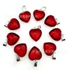 Venta Caliente Transfronteriza Colgante en Forma de Corazón de 16 mm Piedra de Cristal Rosa Natural Colgante de Corazón Accesorios para Collar de Corazón de Melocotón DIY