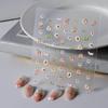 Fábrica de adesivos para unhas de cone de sorvete rosa, adesivo em relevo, sobremesa japonesa, adesivo para unhas 5d, bolo
