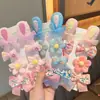 Grampo de Cabelo Flor Laço Fofo Estilo Coreano Acessório de Cabelo para Meninas Pequenas, Presilha para Franja, Grampo de Cabelo para Crianças, Não Danifica o Cabelo, Acessório de Cabelo para Meninas