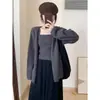 Conjunto de Dos Piezas de Cárdigan de Punto Estilo Coreano + Camisola para Mujer, Nuevo Conjunto de Suéter de Moda y Suave para Otoño e Invierno