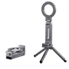 Soporte Magnético Multifuncional para Teléfono, Trípode Plegable con Rotación de 360°, Portátil con Clip de Mosquetón, Soporte Universal para Teléfono Móvil para Viajes, Escritorio, Fotografía