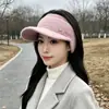 Gorra de orejeras marca M para mujer, gorra de béisbol tejida cálida para primavera, otoño e invierno, gorra cálida tejida de moda estilo coreano