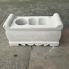 Mesa de chá pequena estilo Zen base de castiçal de pedra incensário frente de túmulo ao ar livre para queimar incenso Mármore Branco Pedra Verde Ornamento Retangular