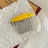 Pente de Cabelo de Acetato com Dentes, Antiderrapante, Presilha de Cabelo Estilo Princesa de Alta Qualidade para Franja Lateral, Acessório de Cabelo para Mulheres