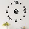 GZ034 Hojas Pájaro Reloj de Pared Digital Estudio Dormitorio Sala de Estar Pared de Fondo Reloj de Pared Espejo Acrílico