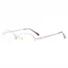 Nuevo Marco Pequeño Para Mujer Super Elástico Pierna Ancha Titanio con Memoria Marco de Gafas Ovalado Medio Marco Gafas Marco Danyang Gafas Al Por Mayor