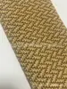 Material de Tejido de Paja de PP de Alta Calidad para Ganchillo, Jacquard con Patrón de Onda a Cuadros Bicolor, Material de Paja para Bolsas y Zapatos para Ganchillo