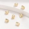 Color oro 14K preservando cuadrado redondo irregular barroco piedra pequeña cuentas agujero recto cuentas accesorios hechos a mano DIY