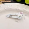 Sanrio horquilla de pico de pato larga de gato con puntos de onda acrílica, linda, dulce, corazón de niña, flequillo, clip cosmético, tocado