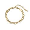 Nuevo Pulsera Gruesa Distintiva de Acero de Titanio Moda Flor de Commuter Joyería de Lujo Ligero para Mujer Estilo Japonés y Coreano Pulsera de Pareja