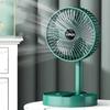 Ventilador de Escritorio Popular Recargable por USB Portátil para Estudiantes Circulante Pequeño Plegable Doméstico Retráctil Plegable Motor sin Escobillas