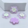 Acessórios coloridos de flor de lírio de desenho animado transparente Componentes DIY Cola cremosa Materiais para grampo de cabelo de resina